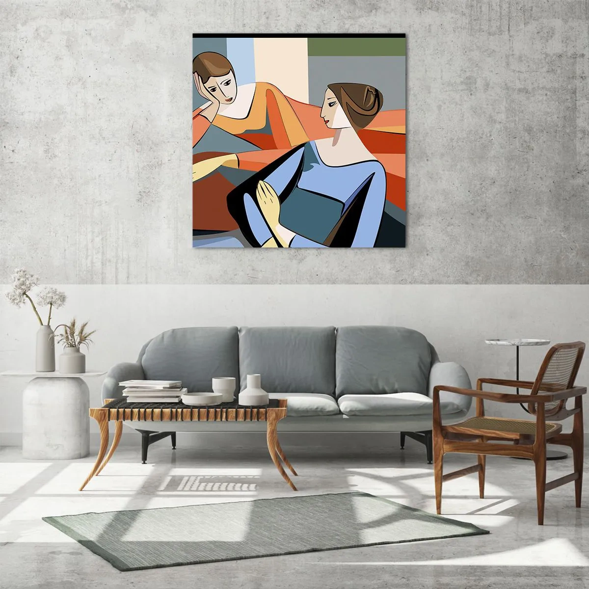 Üveg kép - A bizalmak pillanata - 40x40 cm