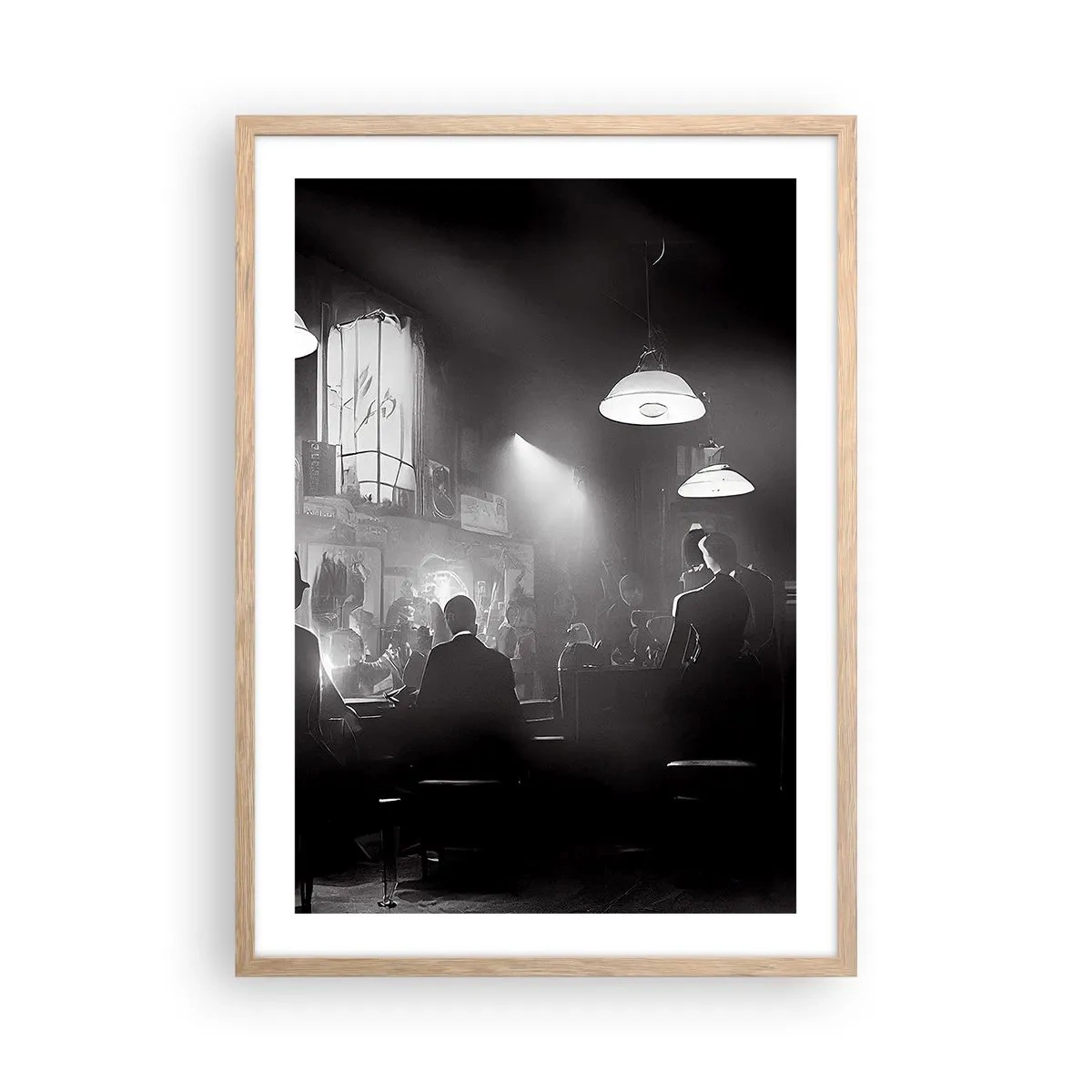 Poszter világos tölgy keretben - Jazzes hangulatban - 50x70 cm