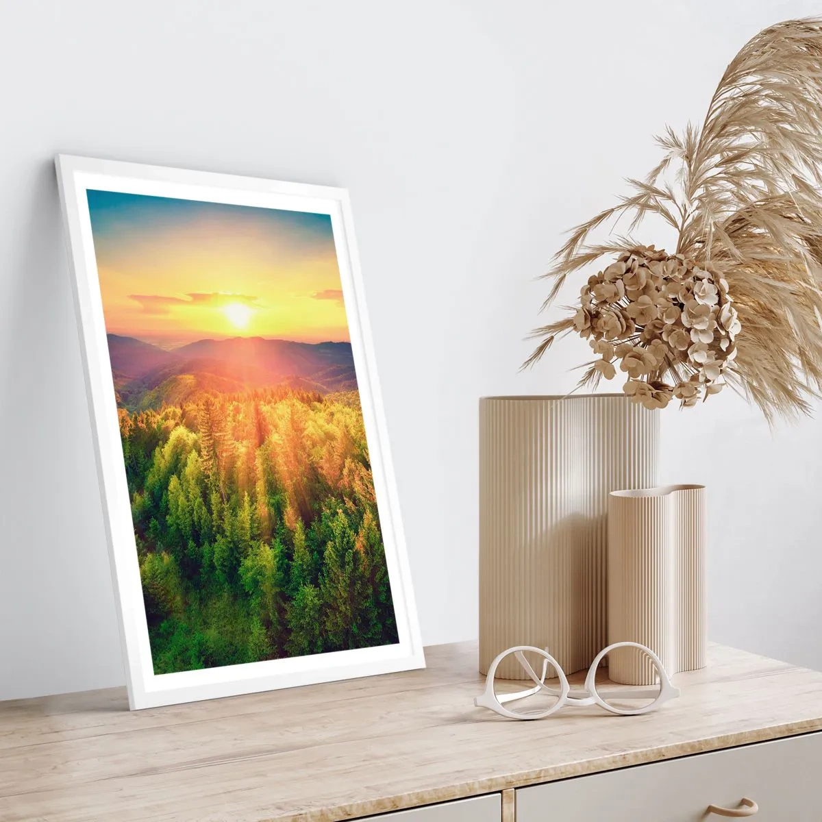 Poszter fekete keretben - Hegytetők és csúcsok - 70x100 cm