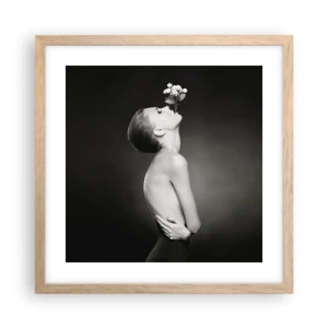 Poszter világos tölgy keretben - Excentrikus elegancia - 40x40 cm