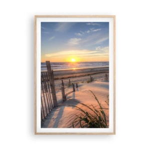 Poszter világos tölgy keretben - A szél ragyogása és árnyéka - 61x91 cm