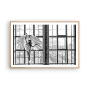 Poszter világos tölgy keretben - Angyalok városa? - 91x61 cm