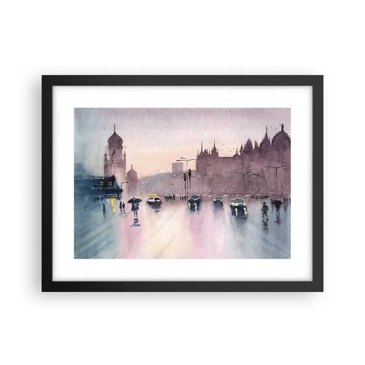 Poszter fehér keretben - Az esős ködben - 40x30 cm
