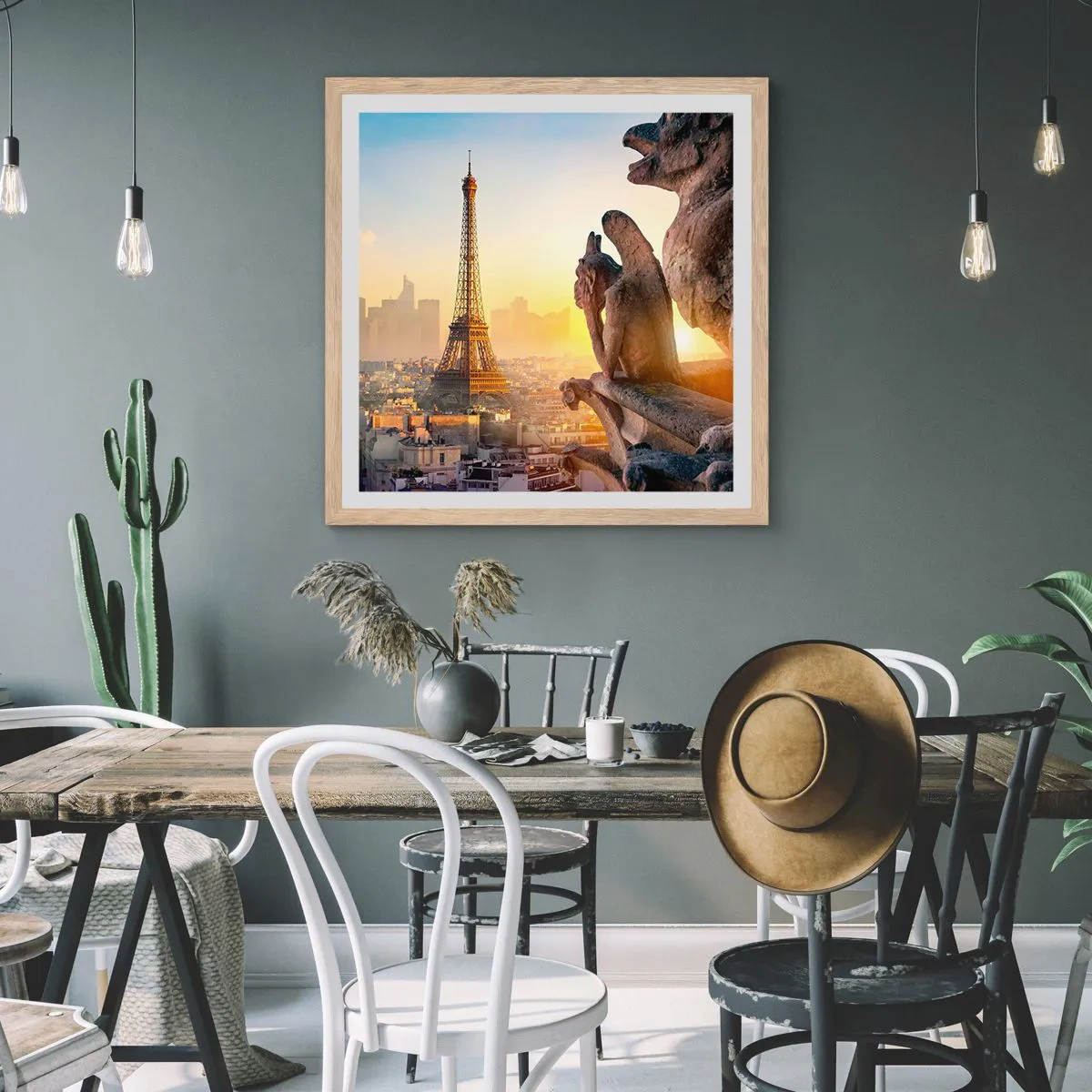 Poszter világos tölgy keretben - Sok minden változott... - 60x60 cm