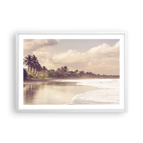 Poszter fekete keretben - A hullámok simogatása - 70x50 cm