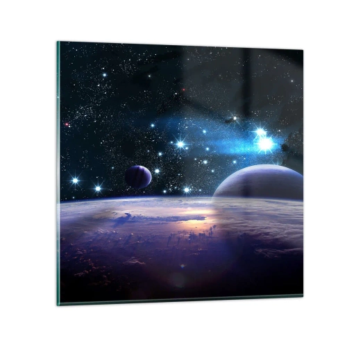 Üveg kép - Még mindig egyedül? - 60x60 cm