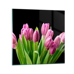 Üveg kép - Lila tavaszi öröm - 60x60 cm