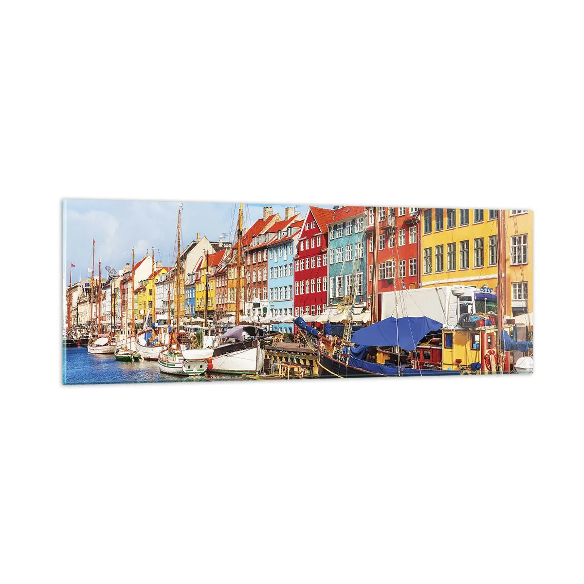 Üveg kép - Örömteli rakpart - 90x30 cm