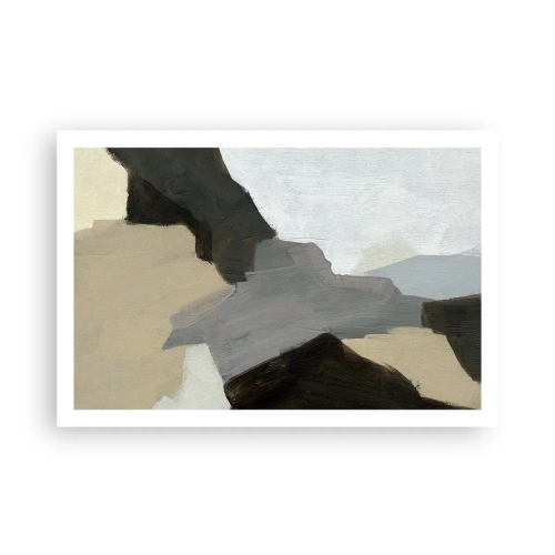 Poszter - Absztrakció: a szürke elválasztásai - 91x61 cm