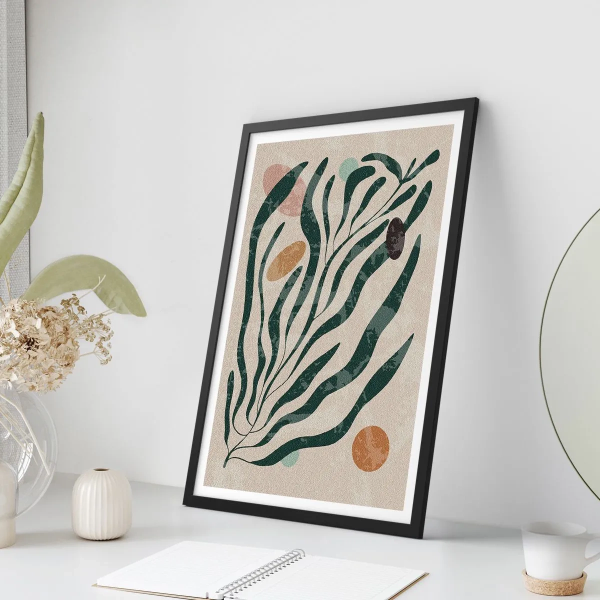Poszter fehér keretben - Zöldek között - 40x50 cm