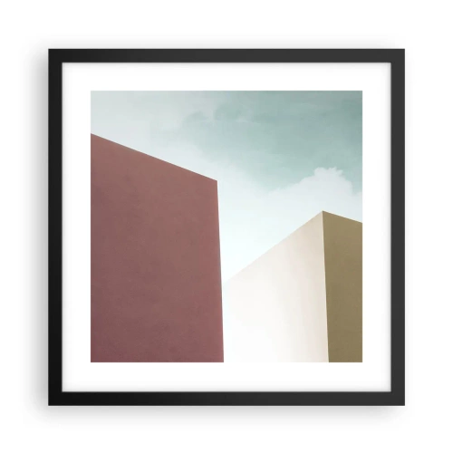 Poszter fehér keretben - Egy napsütéses nyár geometriája - 40x40 cm
