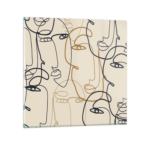 Üveg kép - Többszörös portré  - 30x30 cm