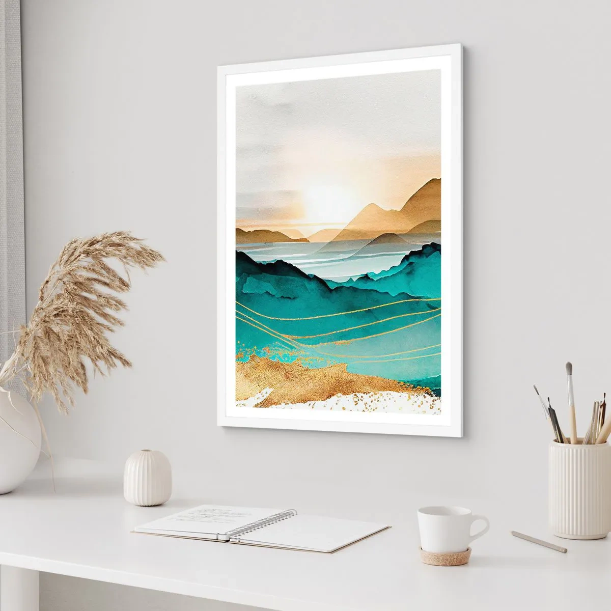 Poszter fekete keretben - Az absztrakció határán - tájkép - 70x100 cm