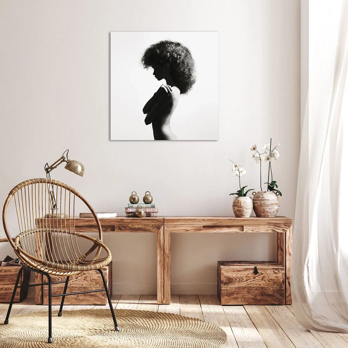 Vászonkép - Mint virág a karcsú száron - 50x50 cm