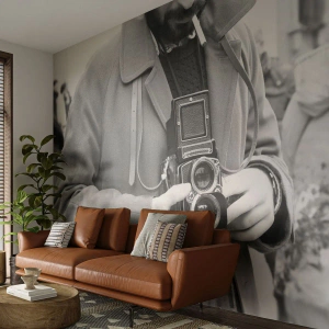 Fotótapéta Premium Sand - Retro stílusban - Kamera, Szüret, Kamera - 100x70 cm
