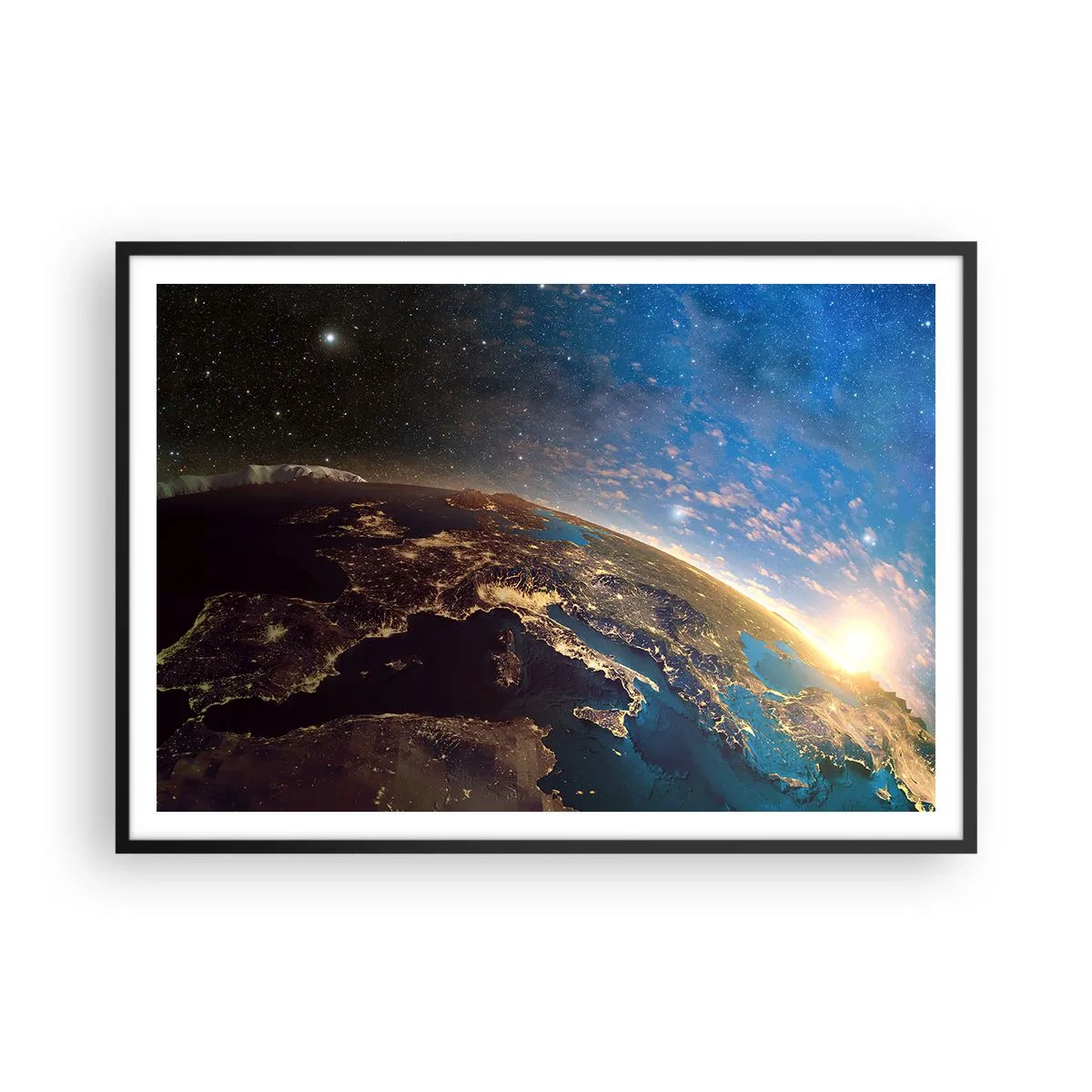 Poszter fehér keretben - Tekintsünk magunkra távolról - 100x70 cm