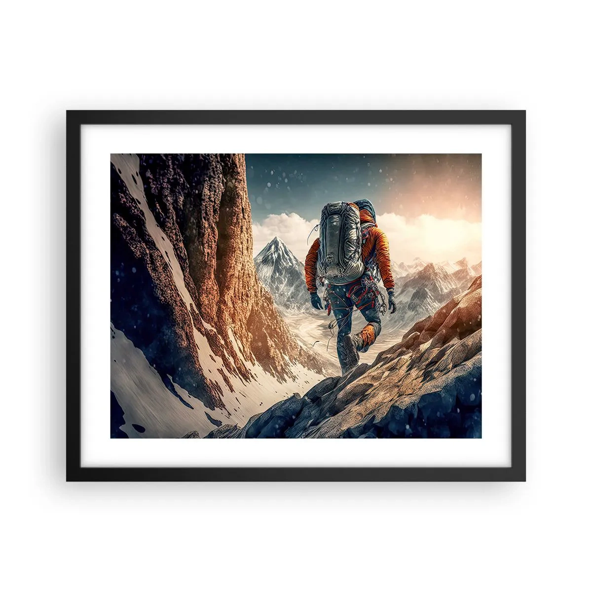 Poszter fehér keretben - Magányos harcos - 50x40 cm
