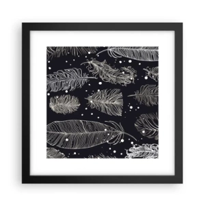 Poszter fehér keretben - Tollas csipke - 30x30 cm