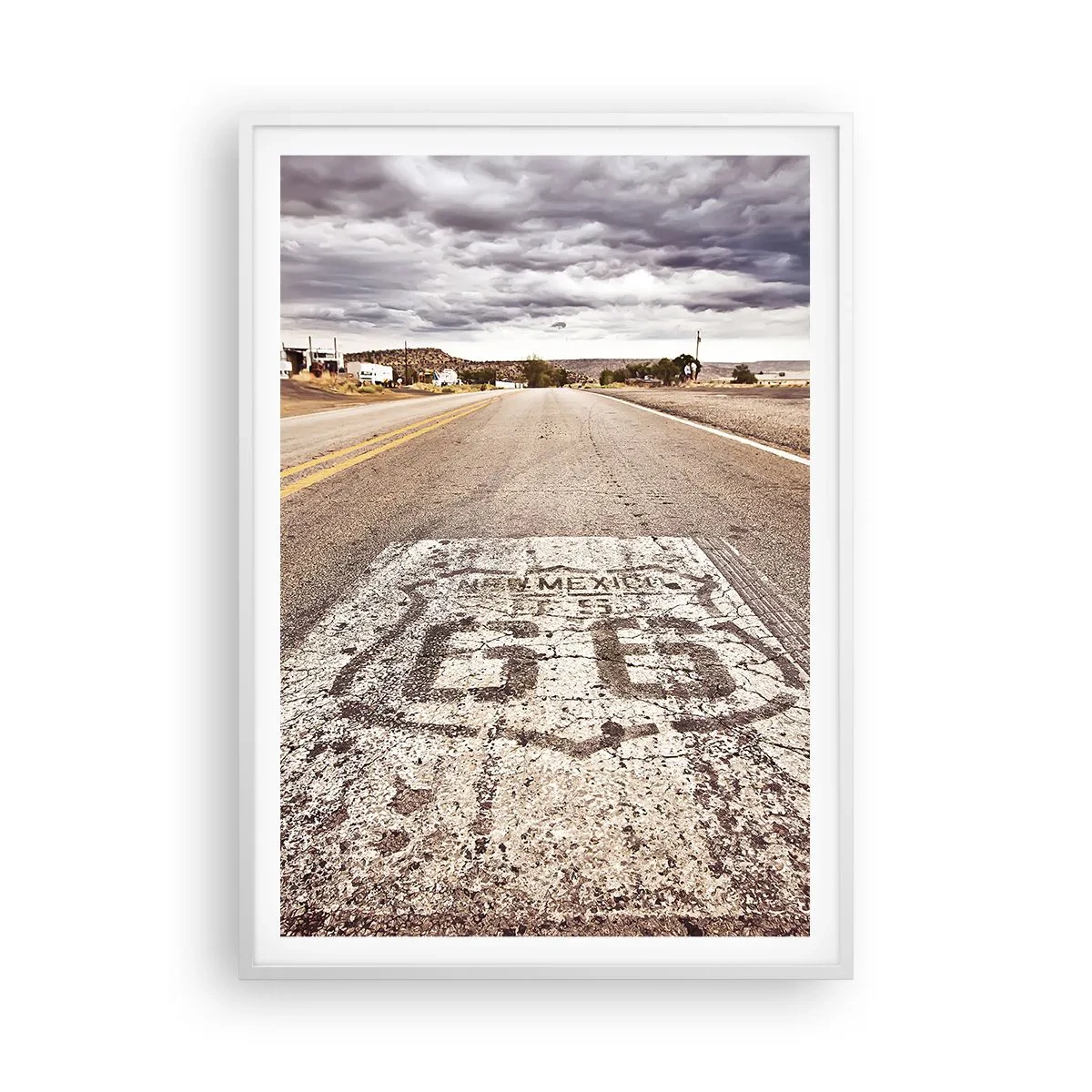 Poszter fekete keretben - Mother Road – amerikai legenda - 70x100 cm