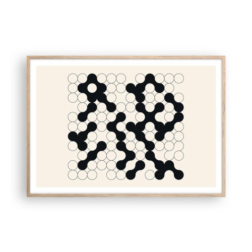 Poszter világos tölgy keretben - Kínai játék - variáció - 100x70 cm