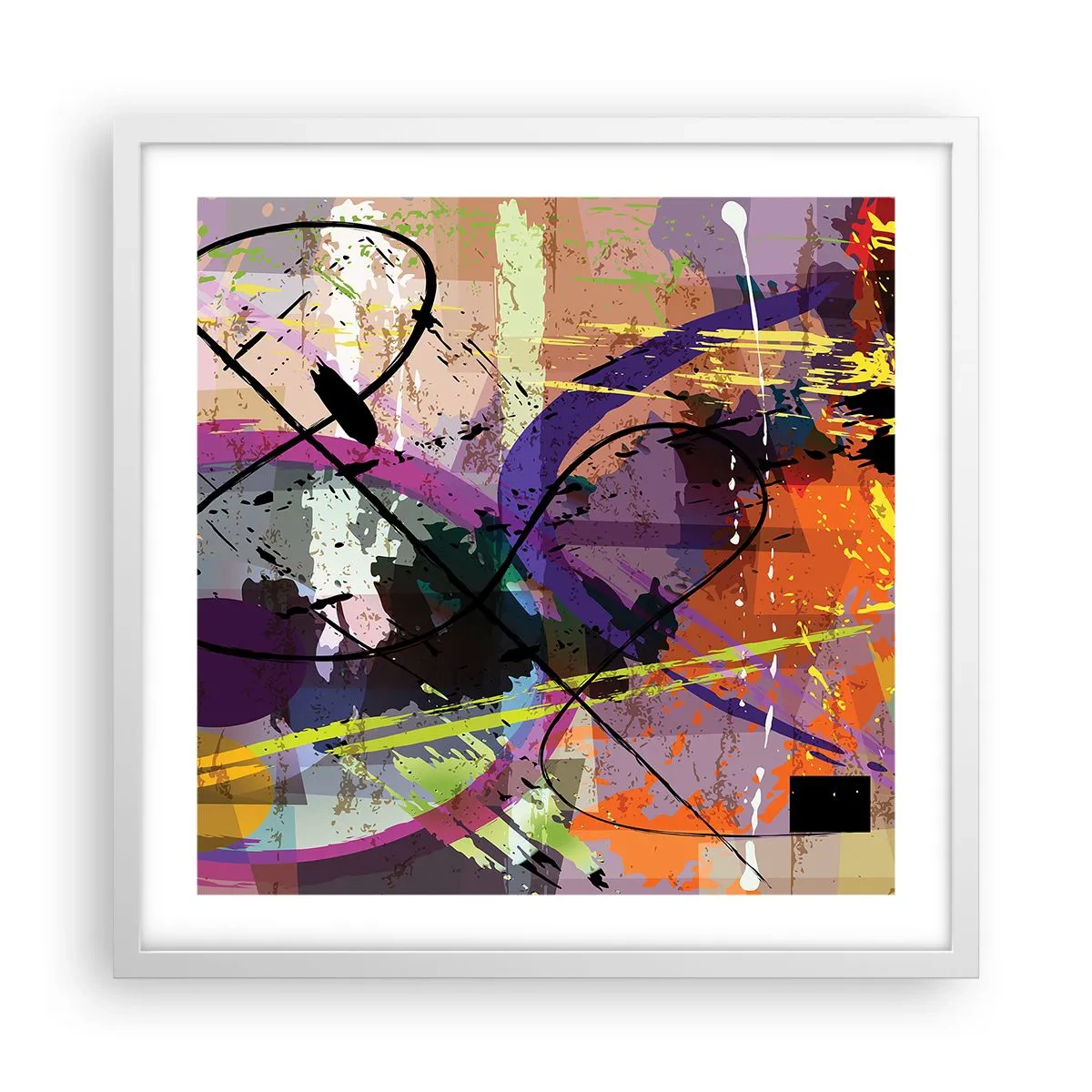 Poszter fekete keretben - Mehet egyenesen előre vagy körbe - 50x50 cm