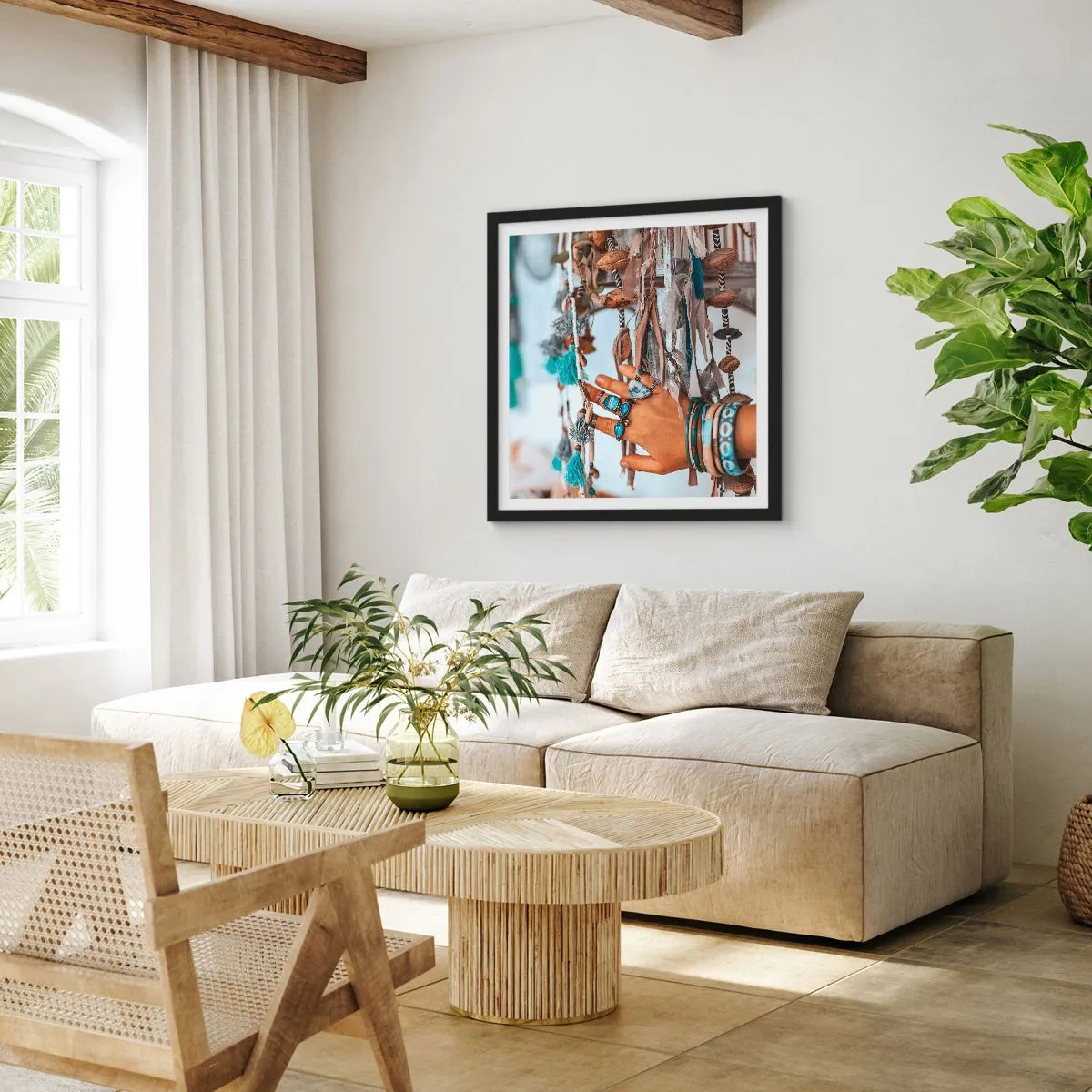 Poszter fehér keretben - Helyi kincsek - 50x50 cm