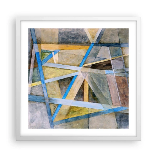 Poszter fekete keretben - Egyenesen vagy átlósan? - 50x50 cm
