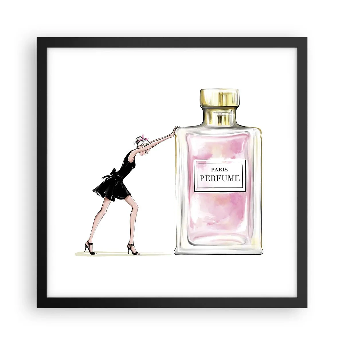 Poszter fehér keretben - A nőiesség lényege - 40x40 cm