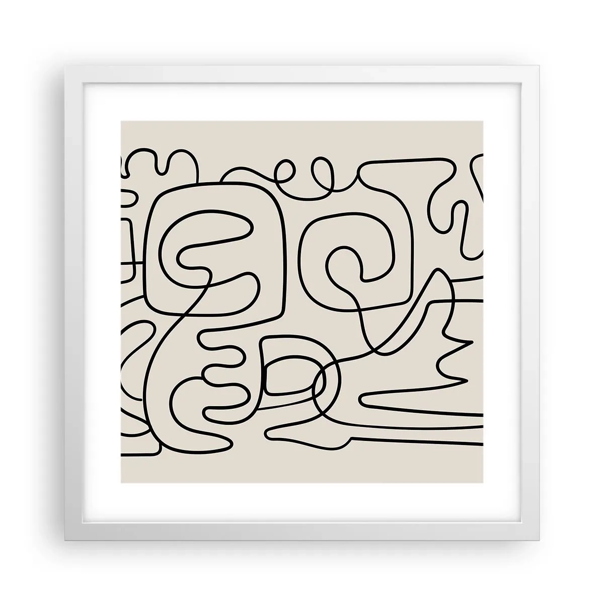 Poszter fekete keretben - A nyomonkövetésben - 40x40 cm