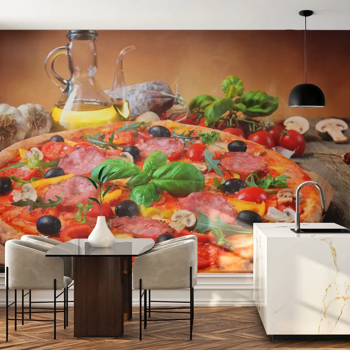 Egyedi tapéta Premium Sand - Igazi olasz ízzel - Gasztronómia, pizza, Olaszország