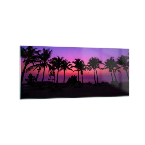 Üveg kép - Este a pálmafák alatt - 120x50 cm