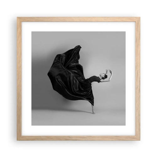 Poszter világos tölgy keretben - Szárnyas zene - 40x40 cm