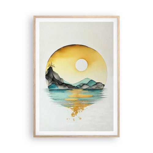 Poszter világos tölgy keretben - A szépség körforgásában - 70x100 cm