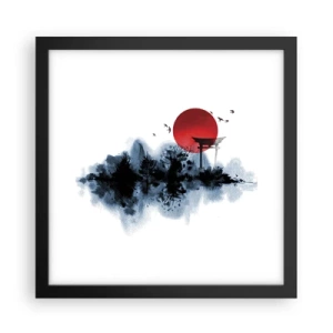 Poszter fehér keretben - Japán kilátás - 30x30 cm