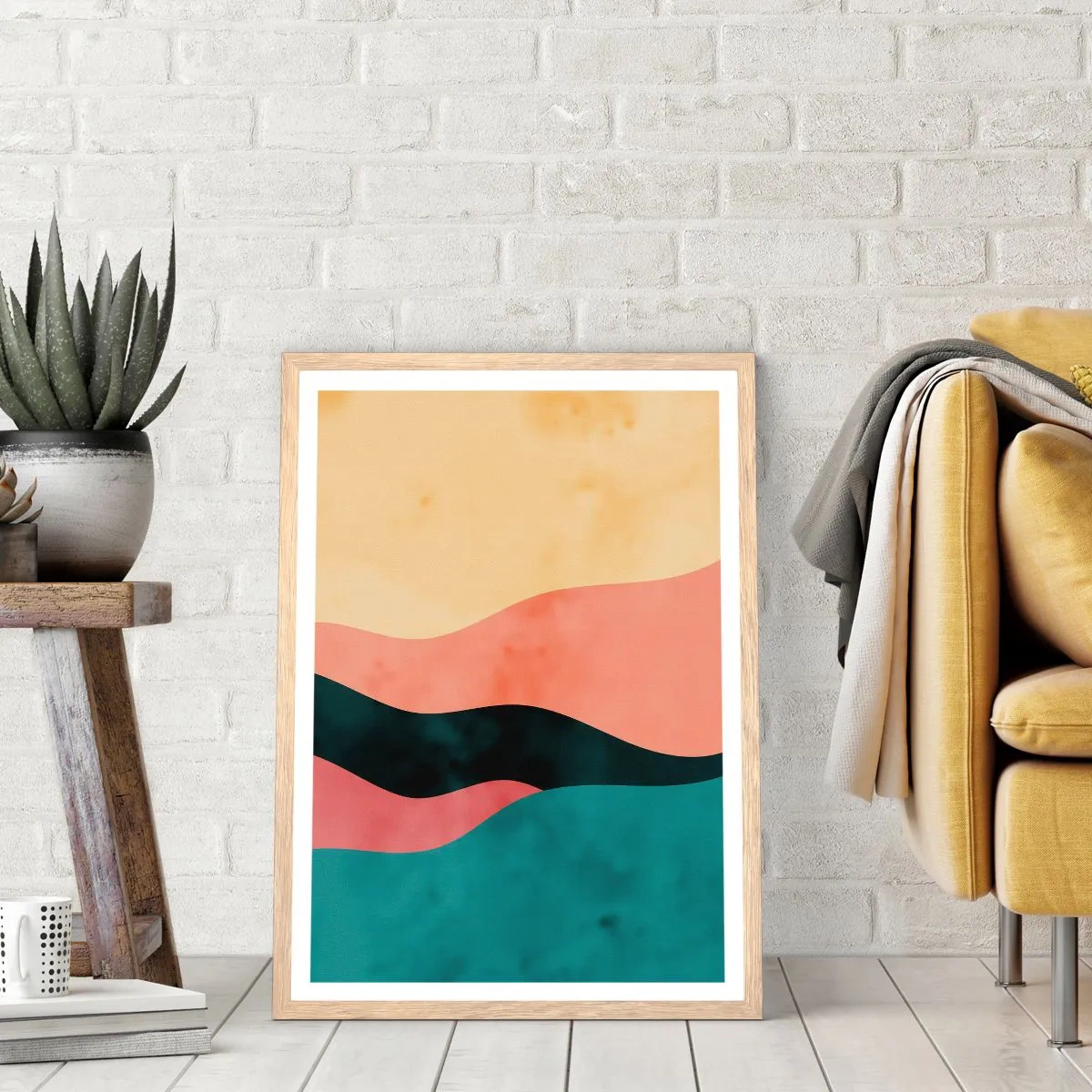 Poszter világos tölgy keretben - Megfelelő összeegyeztethetetlenség - 40x50 cm