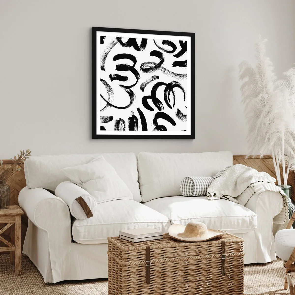 Poszter fehér keretben - Feketén-fehéren - 50x50 cm
