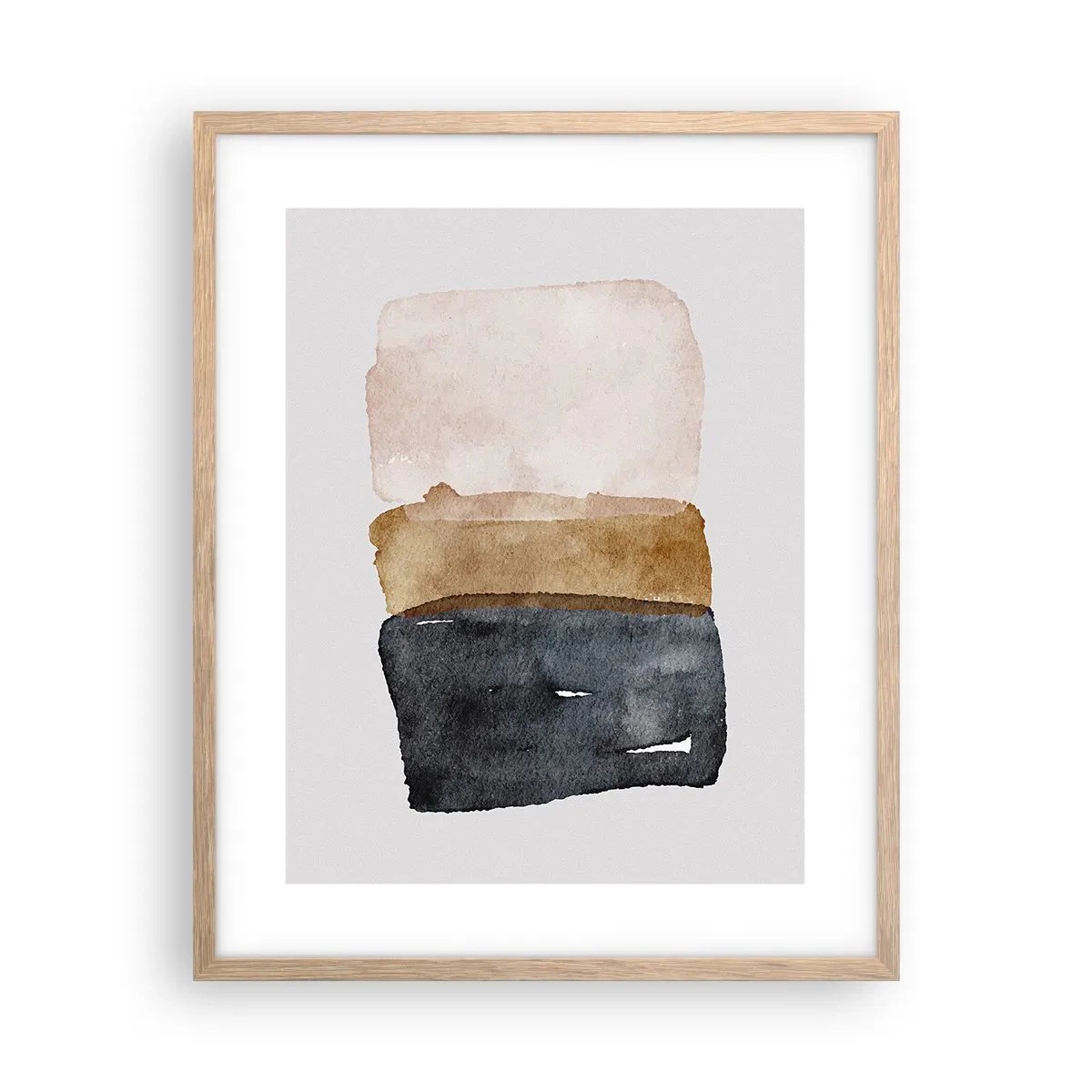 Poszter világos tölgy keretben - A föld színeinek kompozíciója - 40x50 cm