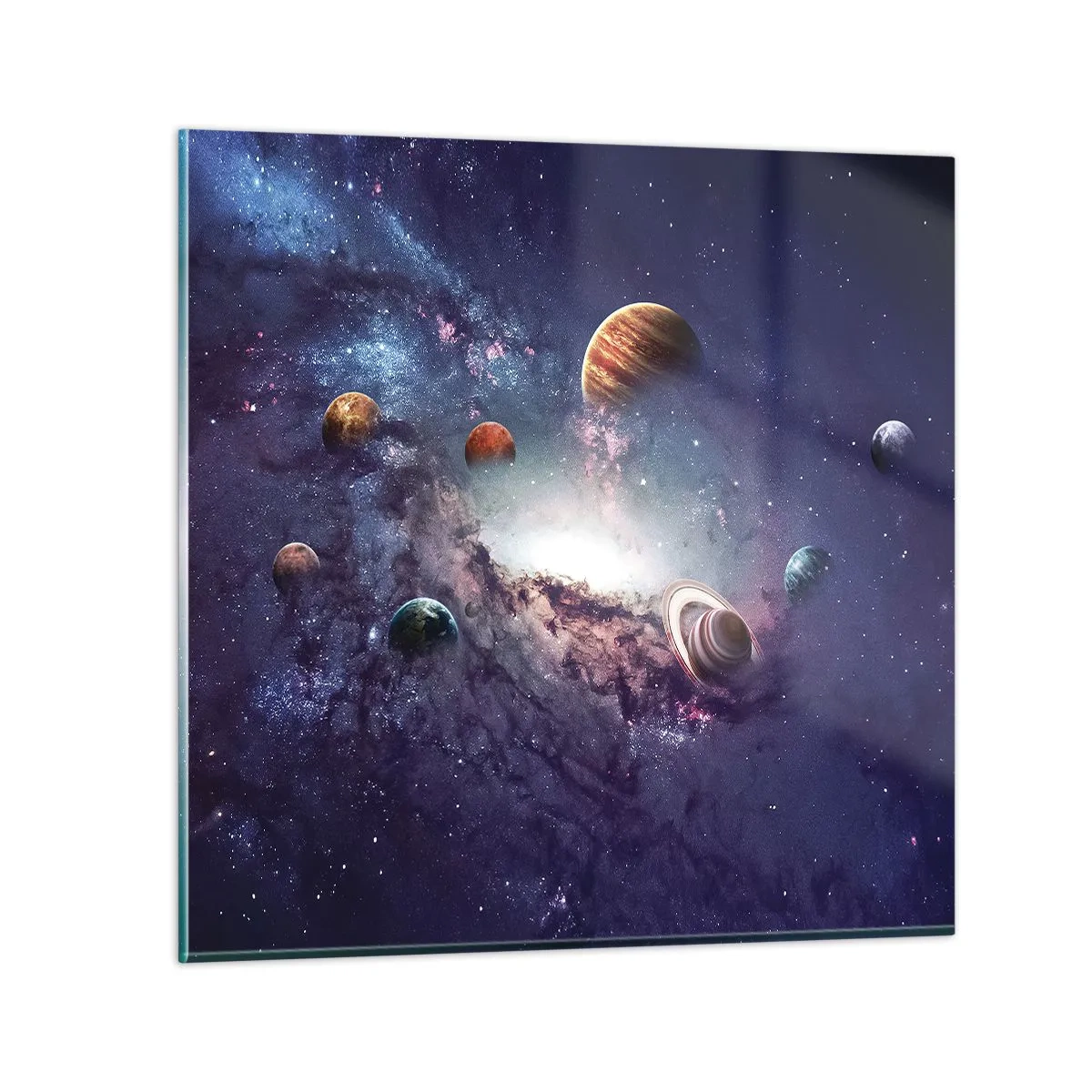 Üveg kép - Napos táncrendszer - 60x60 cm