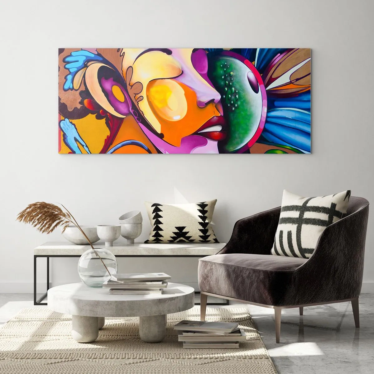 Üveg kép - Megérinteni színnel - 100x40 cm