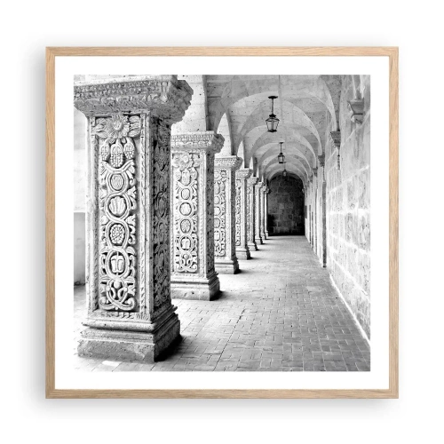 Poszter világos tölgy keretben - És hová megy...? - 60x60 cm