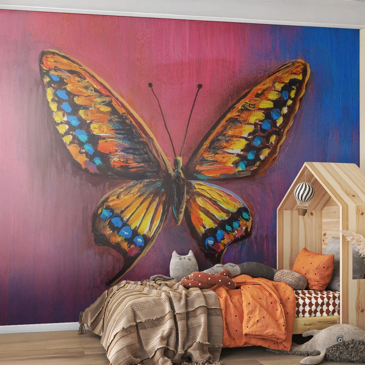 Öntapadós Fotótapéta Deluxe Sticker - A természet gyöngye - Pillangó, Darab, Festmény - 250x175 cm