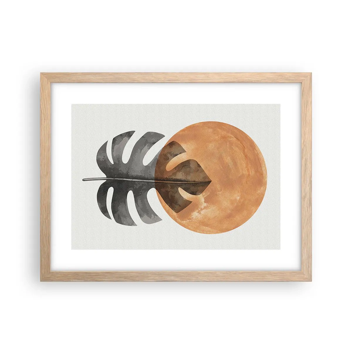 Poszter világos tölgy keretben - Mindig a nap - 40x30 cm