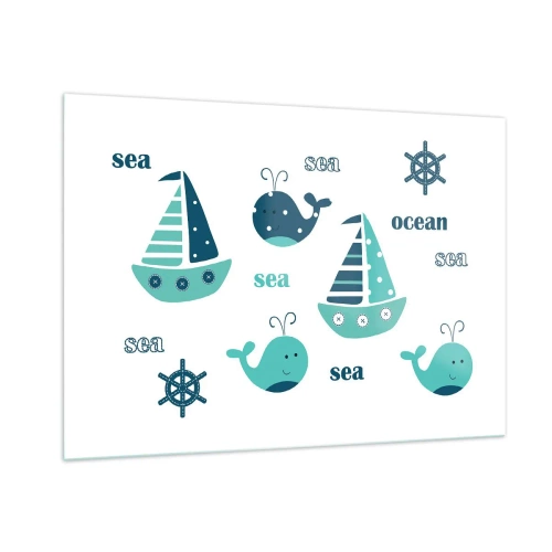 Üveg kép - Tengereken és óceánokon át - 100x70 cm