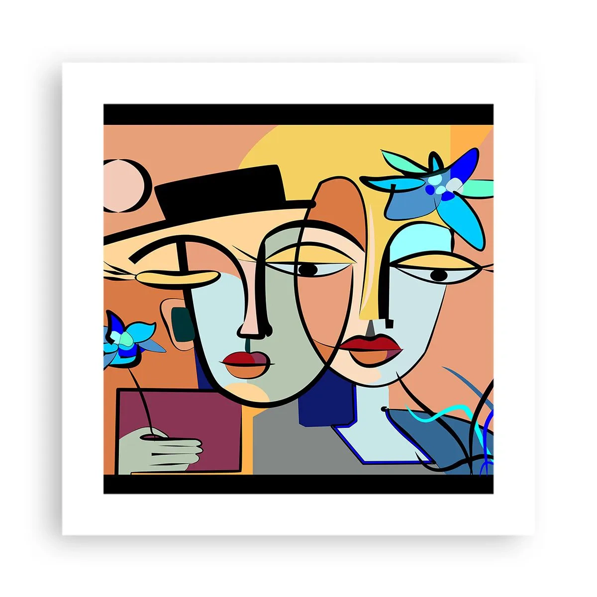 Poszter - Picasso randez vous - 40x40 cm