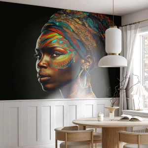 Fotótapéta Premium Canvas - Afrikai királynő - Turbán, Törzsek, afro-amerikai - 400x280 cm