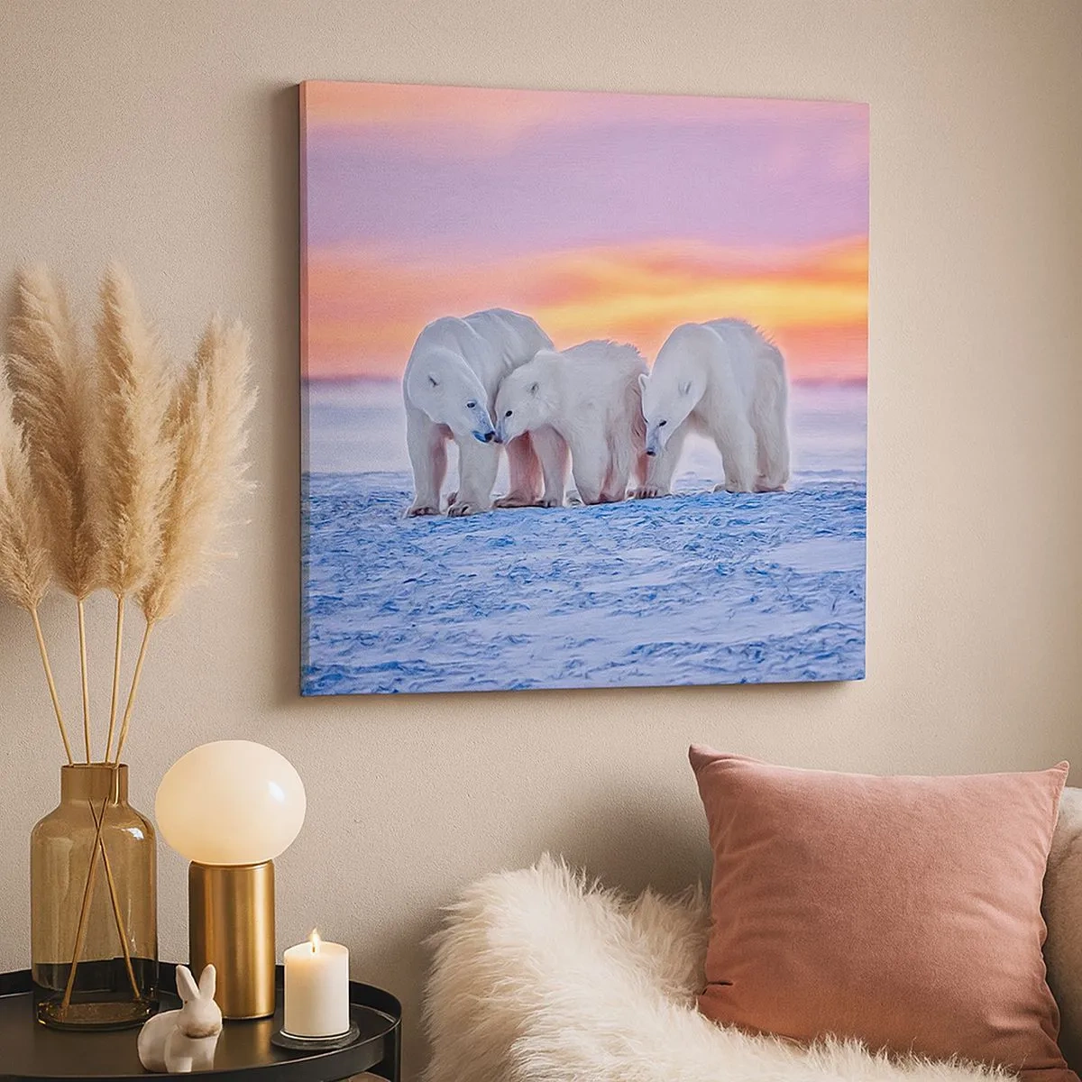 Vászonkép - Elég a családi meleg - 30x30 cm