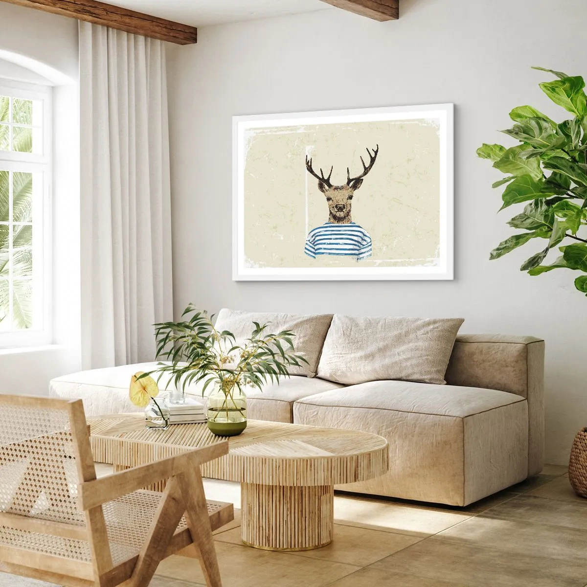 Poszter fekete keretben - Mert szeretem a csíkos pólókat! - 70x50 cm