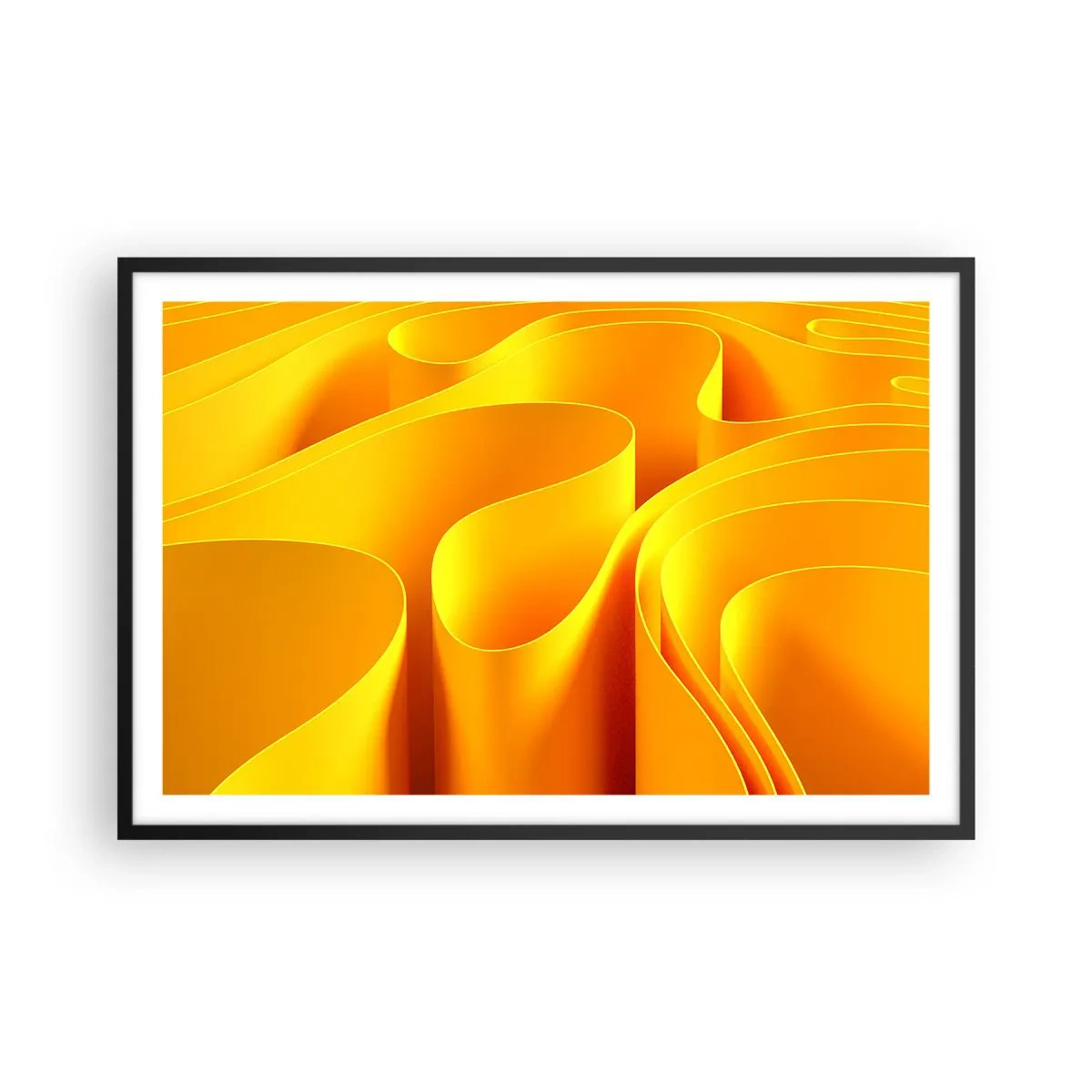 Poszter fehér keretben - Mint a nap hullámai - 91x61 cm