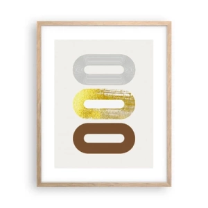 Poszter világos tölgy keretben - Óóó! - 40x50 cm