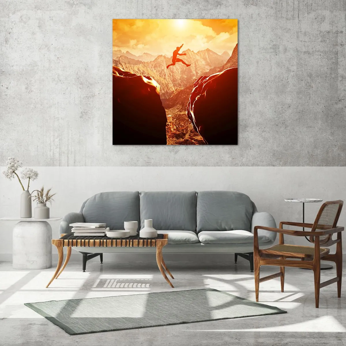 Üveg kép - Átlépve a határokat - 50x50 cm